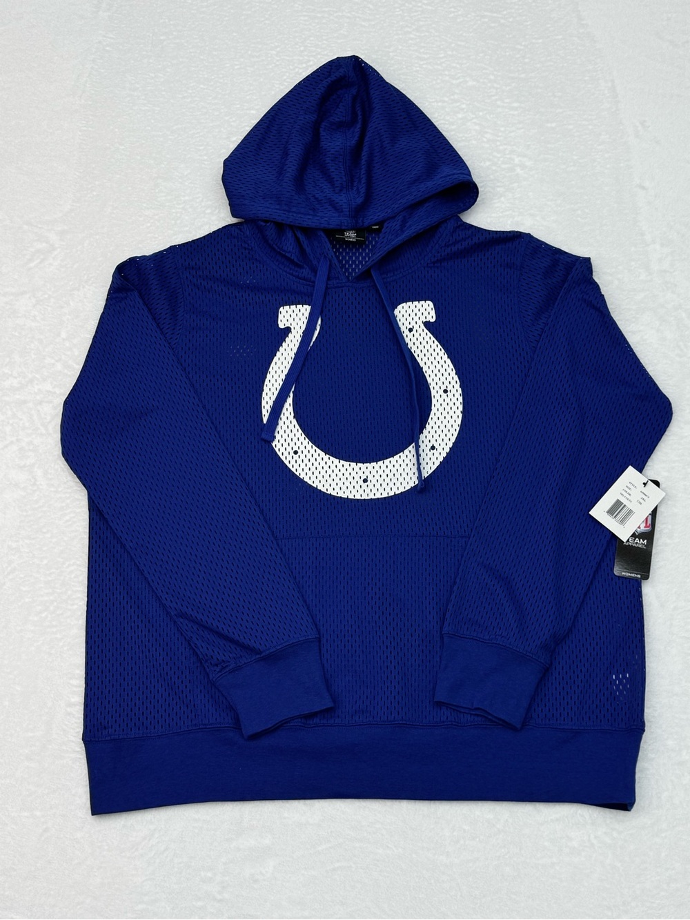 NEW NFL Indianapolis Colts Women's 2XL Jersey Style Hoodie Pullover Blue